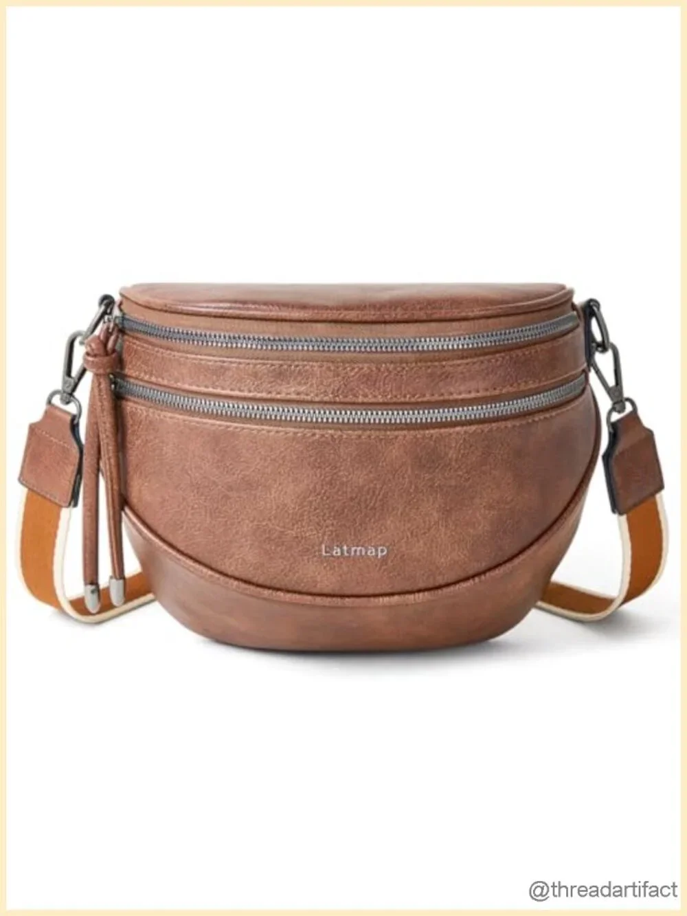 Faux Leather Crossbody Sling Bag for Women - Travel Fanny Pack